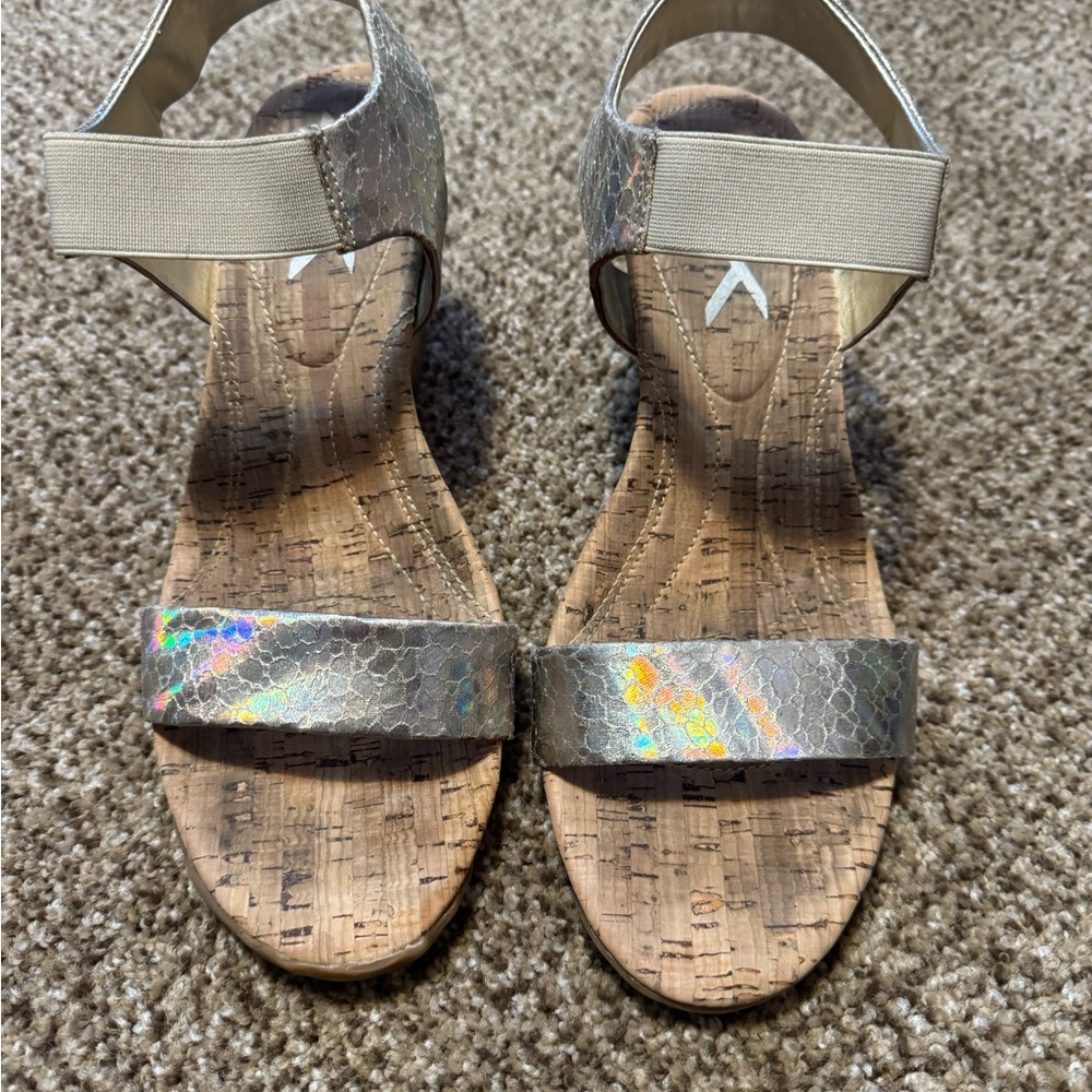 Stylish Women's Sandals in Silver by Anne Klein